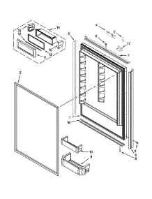 Refrigerator Door Parts parts for Jenn-Air Bottom-Mount Refrigerator JB36NXFXRW05 from AppliancePartsPros.com