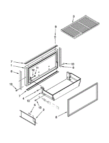 Freezer Door And Basket Parts parts for Jenn-Air Bottom-Mount Refrigerator JB36NXFXRW05 from AppliancePartsPros.com