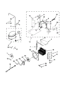 Upper Unit Parts parts for Jenn-Air Bottom-Mount Refrigerator JB36NXFXLW05 from AppliancePartsPros.com