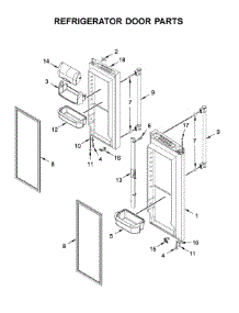 Refrigerator Door Parts parts for Maytag Bottom-Mount Refrigerator MFC2062FEZ02 from AppliancePartsPros.com