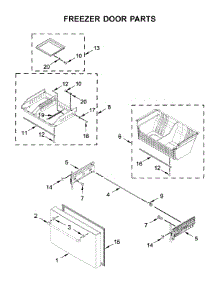 Freezer Door Parts parts for Jenn-Air Bottom-Mount Refrigerator JFFCC72EFP00 from AppliancePartsPros.com