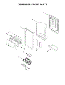 Dispenser Front Parts parts for Maytag Bottom-Mount Refrigerator MFT2772HEZ00 from AppliancePartsPros.com