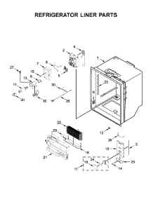 Refrigerator Liner Parts parts for Jenn-Air Bottom-Mount Refrigerator JFFCC72EFP00 from AppliancePartsPros.com