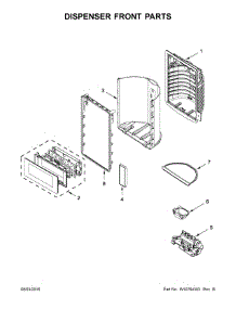 Dispenser Front Parts parts for Jenn-Air Bottom-Mount Refrigerator JFX2897DRP00 from AppliancePartsPros.com