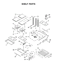 Shelf Parts parts for Maytag Bottom-Mount Refrigerator MFT2772HEZ00 from AppliancePartsPros.com