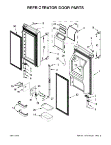 Refrigerator Door Parts parts for Jenn-Air Bottom-Mount Refrigerator JFX2897DRP00 from AppliancePartsPros.com