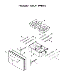 Freezer Door Parts parts for Maytag Bottom-Mount Refrigerator MFI2269FRZ03 from AppliancePartsPros.com