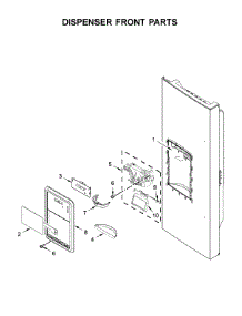 Dispenser Front Parts parts for Maytag Bottom-Mount Refrigerator MFI2269FRZ03 from AppliancePartsPros.com