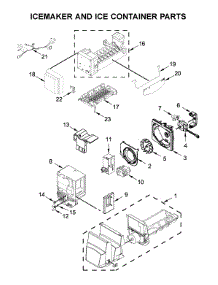 Icemaker And Ice Container Parts parts for Maytag Bottom-Mount Refrigerator MFI2269FRZ03 from AppliancePartsPros.com