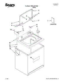 Top And Cabinet Parts parts for Maytag Washer 7MDKL1501WQ0 from AppliancePartsPros.com