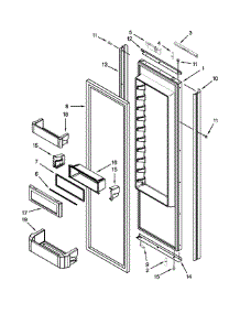 Refrigerator Door Parts parts for Jenn-Air Side-By-Side Refrigerator JS48NXFXDW05 from AppliancePartsPros.com