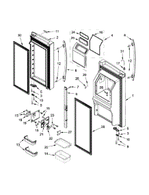 Refrigerator Door Parts parts for Jenn-Air Bottom-Mount Refrigerator JFX2897DRM01 from AppliancePartsPros.com