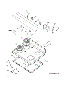 Control Panel & Cooktop parts for Hot Point Electric Range RB525DH2BB from AppliancePartsPros.com