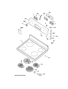 Control Panel & Cooktop parts for Hot Point Electric Range RB780RH1SS from AppliancePartsPros.com