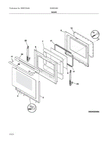 Door parts for Ikea Electric Range 00462048A from AppliancePartsPros.com
