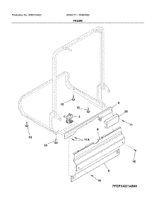 Frame parts for Ikea Dishwasher 004621711A from AppliancePartsPros.com
