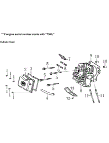 Cylinder Head parts for Generac Generator 005939-2 from AppliancePartsPros.com