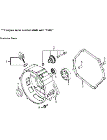Crankcase Cover parts for Generac Generator 005939-2 from AppliancePartsPros.com