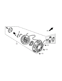 Starter-Recoil parts for Generac Generator 005939-5 from AppliancePartsPros.com