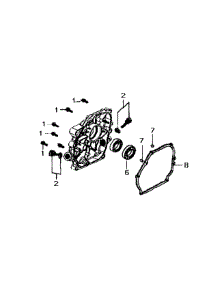 Crankcase Cover parts for Generac Gas Pressure Washer 005993-0 from AppliancePartsPros.com