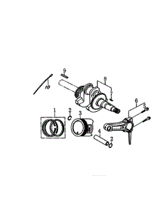 Crankshaft / Piston parts for Generac Gas Pressure Washer 006412-0 from AppliancePartsPros.com