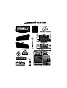 Decals parts for Kmart Front-Engine Lawn Tractor 01824257-8 from AppliancePartsPros.com