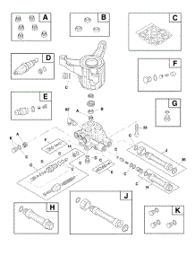 Pump (311038) parts for Briggs & Stratton Gas Pressure Washer 020533-00 from AppliancePartsPros.com