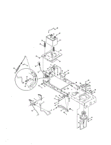 Rider Frame / Battery parts for Kmart Front-Engine Lawn Tractor 02891808-4 from AppliancePartsPros.com