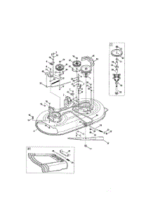 Deck / Spindle Pulley / Chute Deflector parts for Kmart Front-Engine Lawn Tractor 02891808-4 from AppliancePartsPros.com