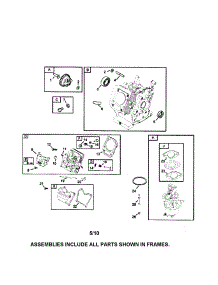 Cylinder / Carburetor parts for Briggs & Stratton Generator 030239 from AppliancePartsPros.com