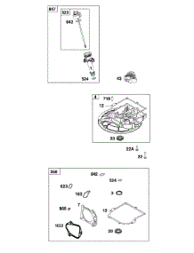 Crankcase Cover / Sump / Lubrication parts for Briggs & Stratton Lawn & Garden Engine 093J02-0139-F1 from AppliancePartsPros.com