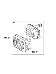 Exhaust parts for Briggs & Stratton Lawn & Garden Engine 093J02-0139-F1 from AppliancePartsPros.com