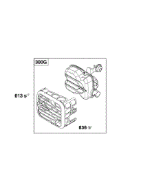 Exhaust parts for Briggs & Stratton Lawn & Garden Engine 09P702-0243-F1 from AppliancePartsPros.com