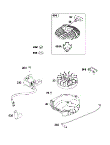 Flywheel / Ignition / Starter parts for Briggs & Stratton Lawn & Garden Engine 09P702-0243-F1 from AppliancePartsPros.com