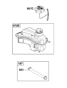 Fuel Supply parts for Briggs & Stratton Lawn & Garden Engine 09P702-0243-F1 from AppliancePartsPros.com