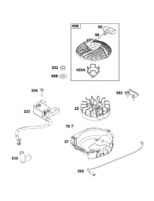 Flywheel / Ignition / Starter parts for Briggs & Stratton Lawn & Garden Engine 09P702-0244-F1 from AppliancePartsPros.com