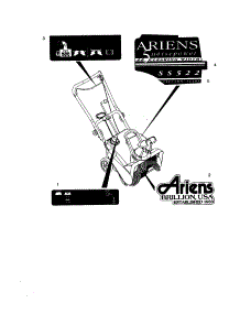 Decals parts for Craftsman Gas Snowblower 102.938010 from AppliancePartsPros.com