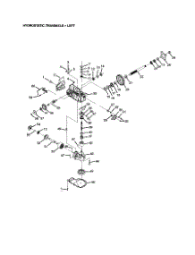 Hydrostatic Transaxle - Left parts for Craftsman Front-Engine Lawn Tractor 102273920 from AppliancePartsPros.com