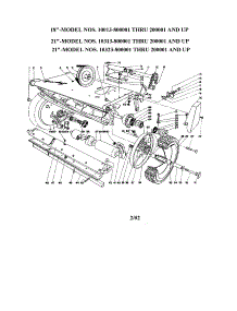 Main Frame Assembly parts for Toro Gas Walk-Behind Mower 10313-800001 THRU 200001 & UP from AppliancePartsPros.com