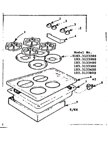 Maintop And Body Section parts for Kenmore Gas Range 103.3133500 (1033133500, 103 3133500) from AppliancePartsPros.com