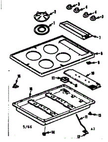 Main Top Section parts for Kenmore Gas Range 103.3136562 (1033136562, 103 3136562) from AppliancePartsPros.com