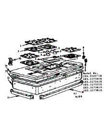 Maintop & Body Section parts for Kenmore Gas Range 103.3173410 (1033173410, 103 3173410) from AppliancePartsPros.com