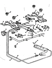 Burner Section parts for Kenmore Gas Range 103.7314000 (1037314000, 103 7314000) from AppliancePartsPros.com
