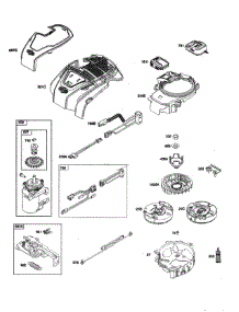 Starter Motor / Flywheel parts for Briggs & Stratton Lawn & Garden Engine 103M02-0070-F1 from AppliancePartsPros.com
