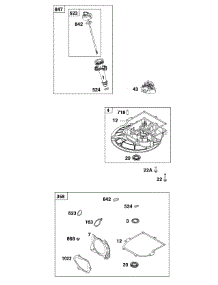 Crankcase Cover / Sump / Lubrication parts for Briggs & Stratton Lawn & Garden Engine 103M02-0115-F1 from AppliancePartsPros.com