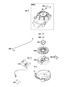 Flywheel / Ignition / Starter parts for Briggs & Stratton Lawn & Garden Engine 103M02-0115-F1 from AppliancePartsPros.com
