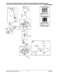 Camshaft / Crankshaft / Cylinder / Sump parts for Briggs & Stratton Lawn & Garden Engine 103M05-0026-F1 from AppliancePartsPros.com