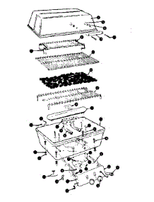 Grill And Burner Section parts for Kenmore Gas Grill 10451 from AppliancePartsPros.com