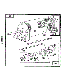 Drive Assembly parts for Briggs & Stratton Lawn & Garden Engine 104700 TO 104799 (0101 - 0101) from AppliancePartsPros.com