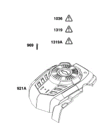 Blower Housing parts for Briggs & Stratton Lawn & Garden Engine 104M02-0250-F1 from AppliancePartsPros.com